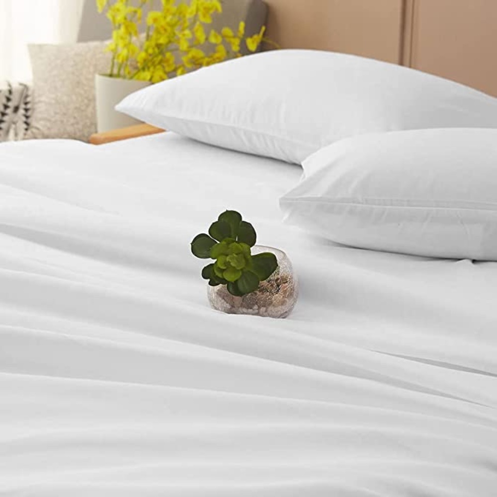 Bed Sheet Set (White, Full) - Picture 5 of 13